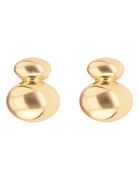 Aretes cortos Anne Klein con acabado brillante