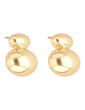 Aretes cortos Anne Klein con acabado brillante