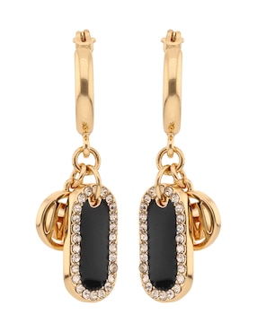Aretes cortos dkny nicole con acabado liso pavé