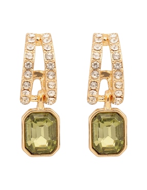 Aretes cortos cuadrados Anne Klein Breezy con acabado pavé sin gema