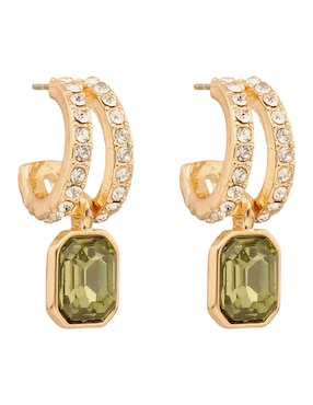 Aretes cortos cuadrados Anne Klein Breezy con acabado pavé sin gema