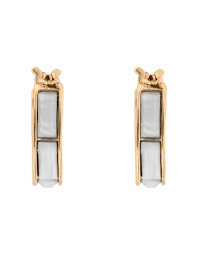 Aretes cortos DKNY Molly Recolors con acabado pavé
