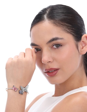 Brazalete Anne Klein AK x Anjelica Roselyn con acabado esmaltado