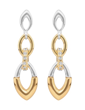 Aretes largos Anne Klein Tulip Time con acabado brillante