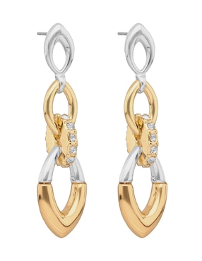 Aretes largos Anne Klein Tulip Time con acabado brillante