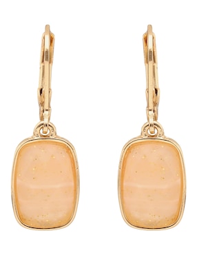 Aretes cortos rectangulares anne klein con acabado liso esmaltado
