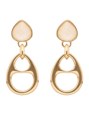 Aretes largos Anne Klein con acabado esmaltado