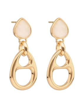 Aretes largos Anne Klein con acabado esmaltado