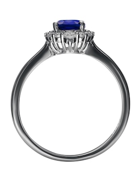 Anillo Gladkova Joyería P 925 de plata zafiro pavé