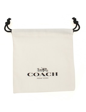 Aretes cortos Coach con acabado pavé