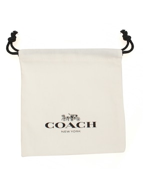 Aretes huggies Coach con acabado brillante