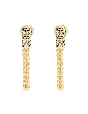 Aretes largos Coach con acabado pulido