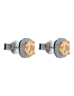 Broqueles Gladkova Joyería de plata p 925 con acabado brillante topacio