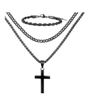Collar y pulsera de cruz Belug