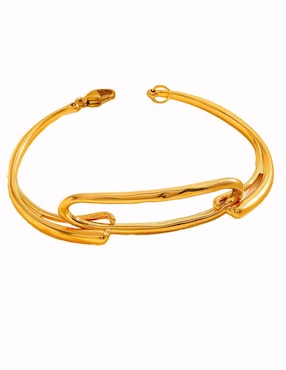 Pulsera Nira de oro laminado 10 K acabado pulido