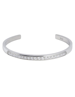 Brazalete Crixus Joyeria de plata con zirconia P 925 acabado pavé
