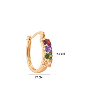 Arracadas Oro Angelus con acabado brillante zirconia