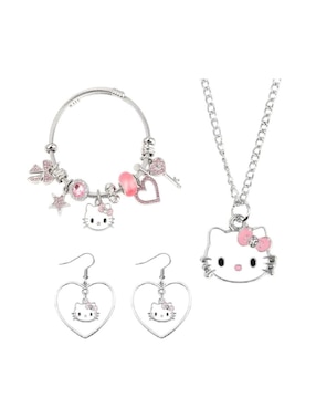 Aretes, collar y pulsera de figura Belug Hello Kitty