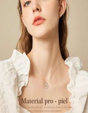 Aretes, collar y pulsera de flor Belug