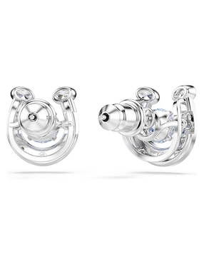 Aretes cortos de herradura Swarovski con acabado brillante