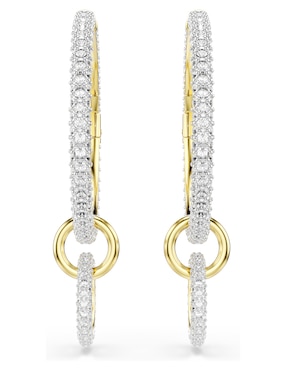 Arracadas Swarovski Dextera Round con acabado pavé