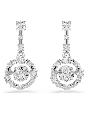 Aretes cortos redondos Swarovski Constella Bars con acabado pavé swarovski