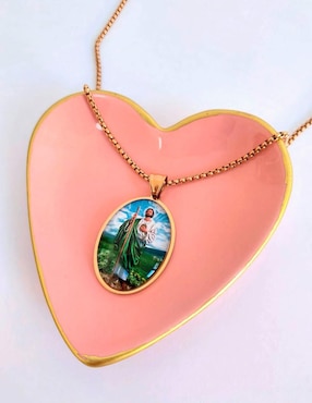Collar con dije San Judas Tadeo Ana Maria Mexico 14 K