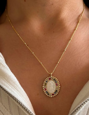 Collar de Virgen Carmela Mía 14 K
