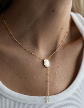 Collar ovalado Carmela Mía religiosos 14 K