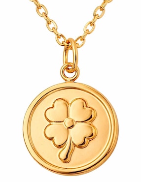 Collar con dije de trébol Ana Maria Mexico chapa de oro 14 K