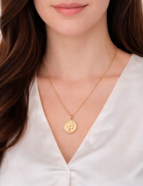 Collar con dije de trébol Ana Maria Mexico chapa de oro 14 K