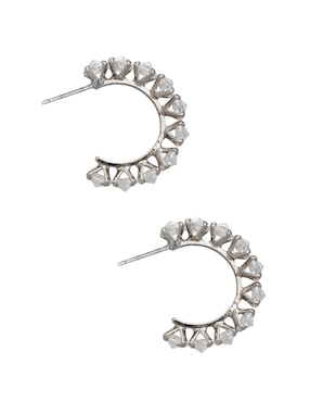 Arracadas de media luna Westies con acabado Pavé Zirconia