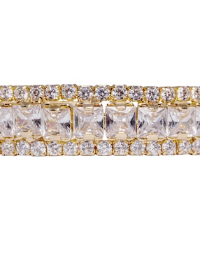 Brazalete Westies con Zirconia cúbica Bangle Cup acabado Pavé