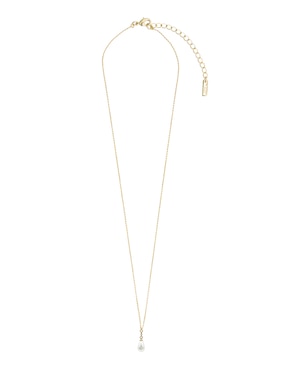 Collar con dije de gota Carré Perla y Cristal