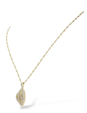 Aretes y collar de hoja OG de oro laminado 18 K zirconia