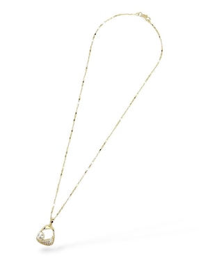Aretes y collar OG de oro laminado 18 K zirconia