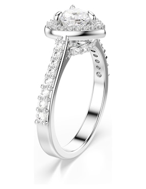 Anillo de corazón Swarovski de rodio brillante