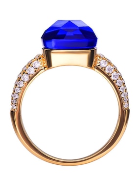 Anillo Gladkova Joyería P 925 de plata zafiro chapa de oro