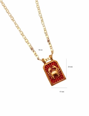 Collar con dije de signo zodiacal Nira de oro laminado 10 K