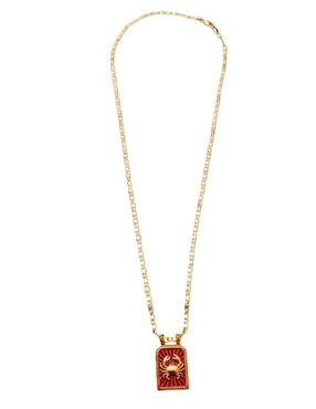 Collar con dije de signo zodiacal Nira de oro laminado 10 K