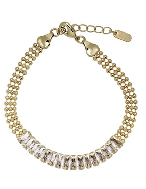 Pulsera Horoz con zirconia 18 K acabado chapa de oro