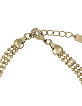 Pulsera Horoz con zirconia 18 K acabado chapa de oro