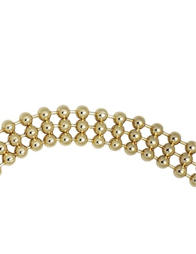 Pulsera Horoz con zirconia 18 K acabado chapa de oro
