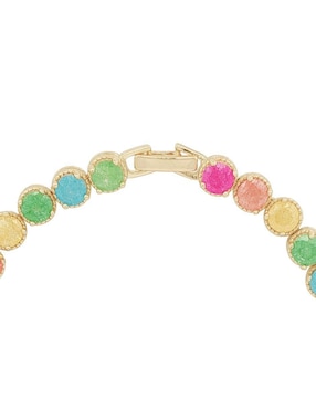 Pulsera Horoz con zirconia 18 K acabado chapa de oro
