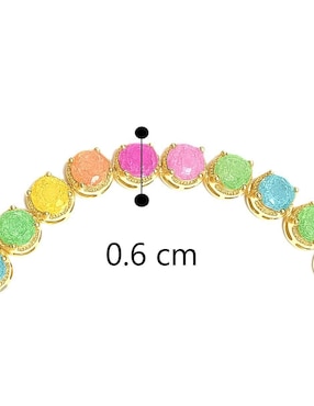 Pulsera Horoz con zirconia 18 K acabado chapa de oro