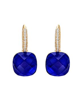 Aretes huggies Gladkova Joyería de plata P 925 zafiro