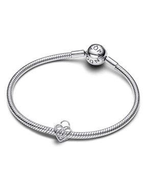 Charm de corazón Pandora Moments de plata P 925