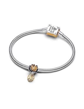 Charm de flor Pandora Disney x Pandora Tiana de plata P 925 diamante