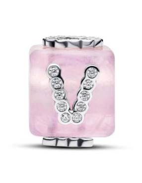 Charm de cubo Pandora Moments de plata P 925 zirconia cúbica