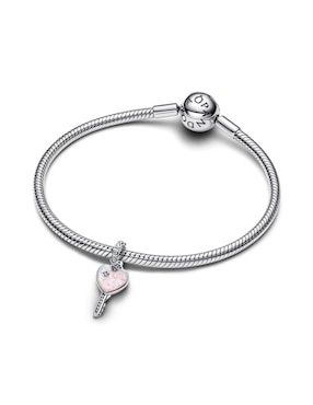 Charm de llave Pandora Moments de plata P 925 zirconia cúbica